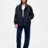 Μπουφάν τύπου bomber με πλεκτή επένδυση σε oversized στυλ