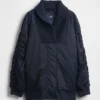 Μπουφάν τύπου bomber με πλεκτή επένδυση σε oversized στυλ