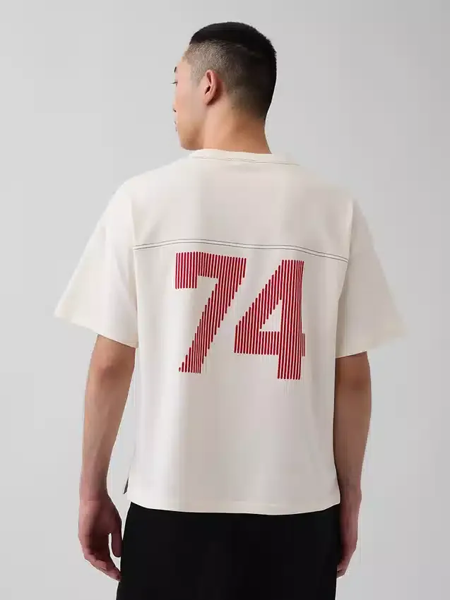 Ouigap T-shirt με λογότυπο, βαριάς ποιότητας, κοντό μήκος