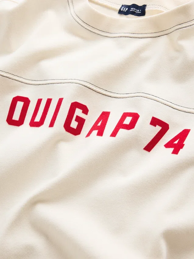 Ouigap T-shirt με λογότυπο, βαριάς ποιότητας, κοντό μήκος
