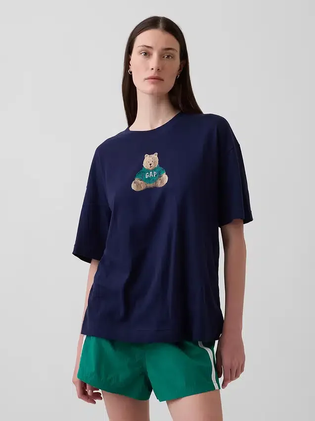 Oversized T-shirt με λογότυπο Brannan Bear
