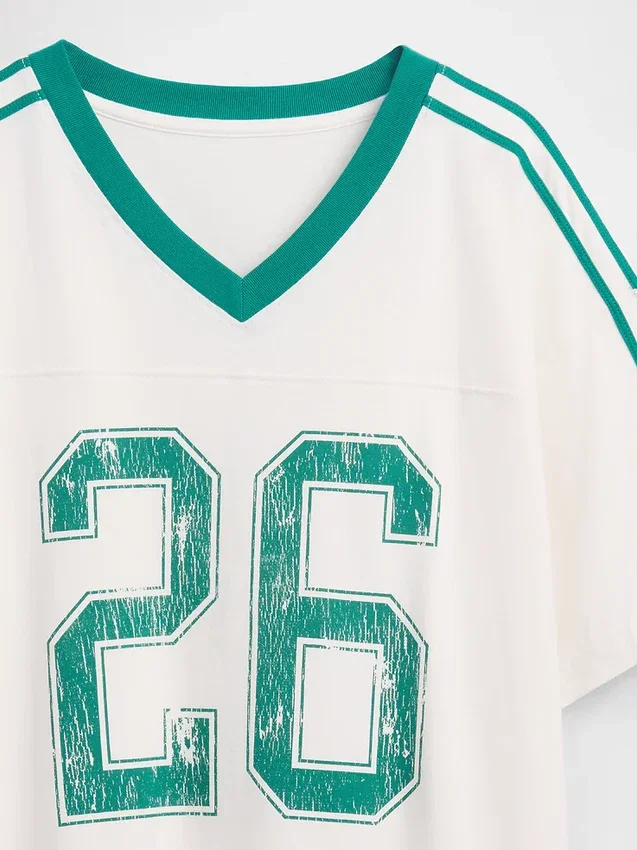 Oversized T-shirt με λογότυπο Varsity