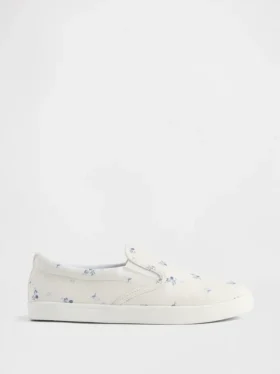 Παιδικά παπούτσια slip-on με λουλούδια