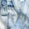 Παιδικά σορτς-σαλοπέτα από τζιν με τεχνική «tie-dye» και χαλαρή εφαρμογή