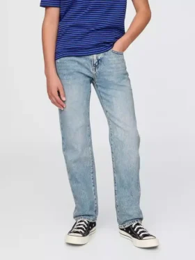Παιδικά τζιν χαλαρής εφαρμογής με ίσια γραμμή