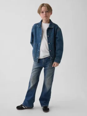 Παιδικά τζιν με χαλαρή γραμμή και στυλ bootcut