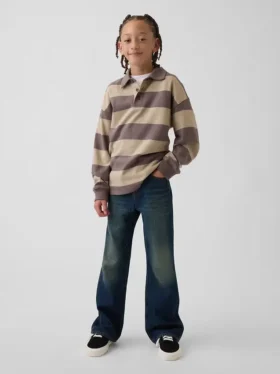 Παιδικά τζιν με χαλαρή γραμμή και στυλ bootcut