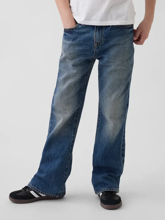 Παιδικά τζιν με χαλαρή γραμμή και στυλ bootcut