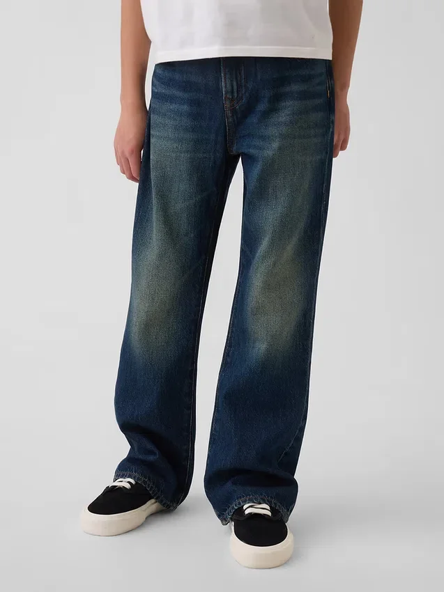 Παιδικά τζιν με χαλαρή γραμμή και στυλ bootcut