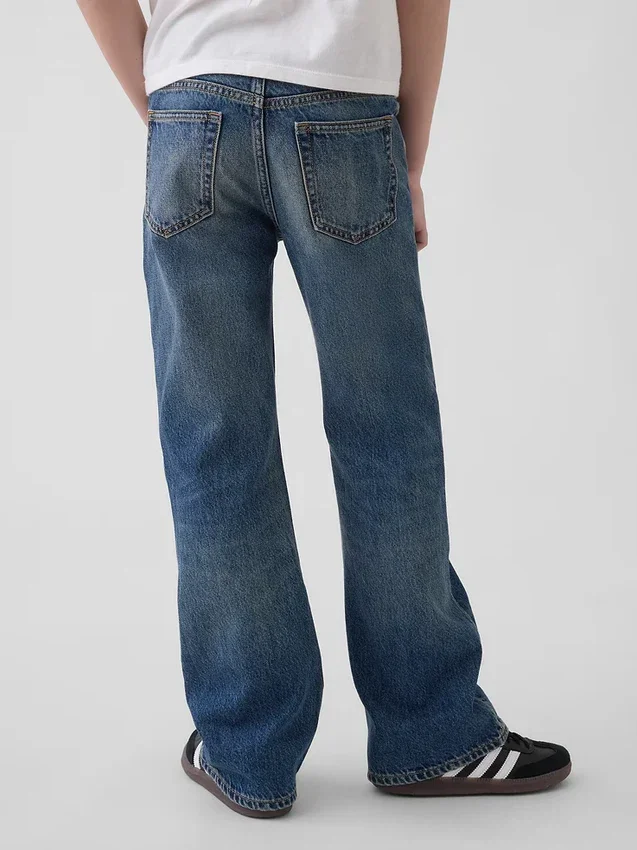 Παιδικά τζιν με χαλαρή γραμμή και στυλ bootcut