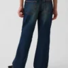Παιδικά τζιν με χαλαρή γραμμή και στυλ bootcut