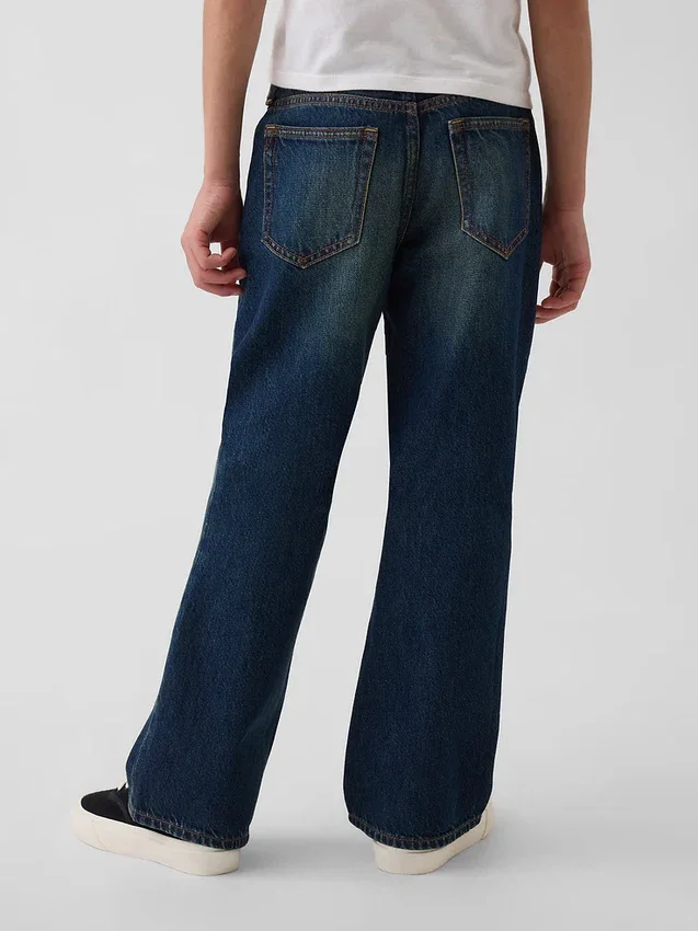Παιδικά τζιν με χαλαρή γραμμή και στυλ bootcut