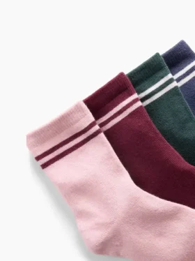 Παιδικές κάλτσες με ρίγες τύπου «Varsity» (σετ 4 τεμαχίων)
