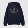 Παιδική φούτερ με κουκούλα και φερμουάρ Vintagesoft Logo