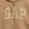 Παιδική φούτερ με κουκούλα και φερμουάρ Vintagesoft Logo