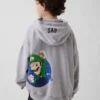 Παιδική φούτερ με κουκούλα Super Mario Vintagesoft χαλαρής εφαρμογής