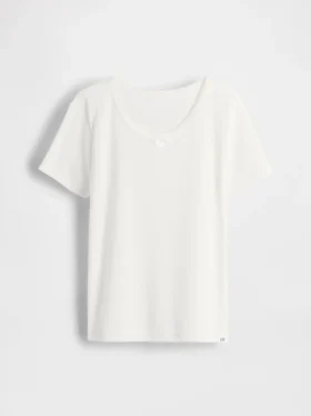 Παιδικό ανακυκλωμένο T-shirt πιτζάμας με πλέξη Pointelle
