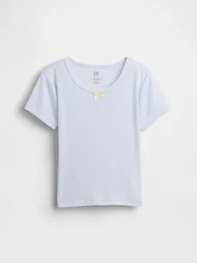 Παιδικό ανακυκλωμένο T-shirt πιτζάμας με πλέξη Pointelle
