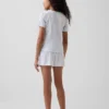 Παιδικό ανακυκλωμένο T-shirt πιτζάμας με πλέξη Pointelle