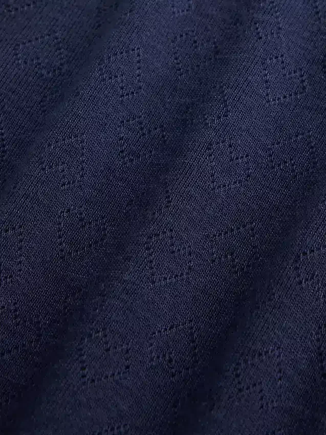 Παιδικό ανακυκλωμένο T-shirt πιτζάμας με πλέξη Pointelle