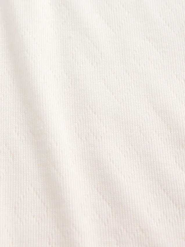 Παιδικό ανακυκλωμένο T-shirt πιτζάμας με πλέξη Pointelle