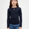 Παιδικό εφαρμοστό T-shirt με φιόγκο και οπή