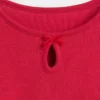 Παιδικό εφαρμοστό T-shirt με φιόγκο και οπή