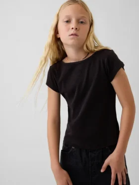 Παιδικό εφαρμοστό T-shirt με κοντά μανίκια