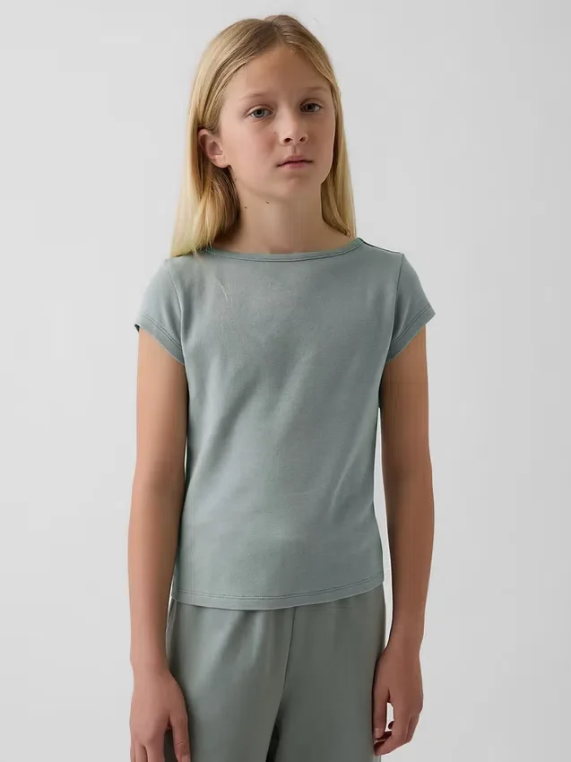 Παιδικό εφαρμοστό T-shirt με κοντά μανίκια