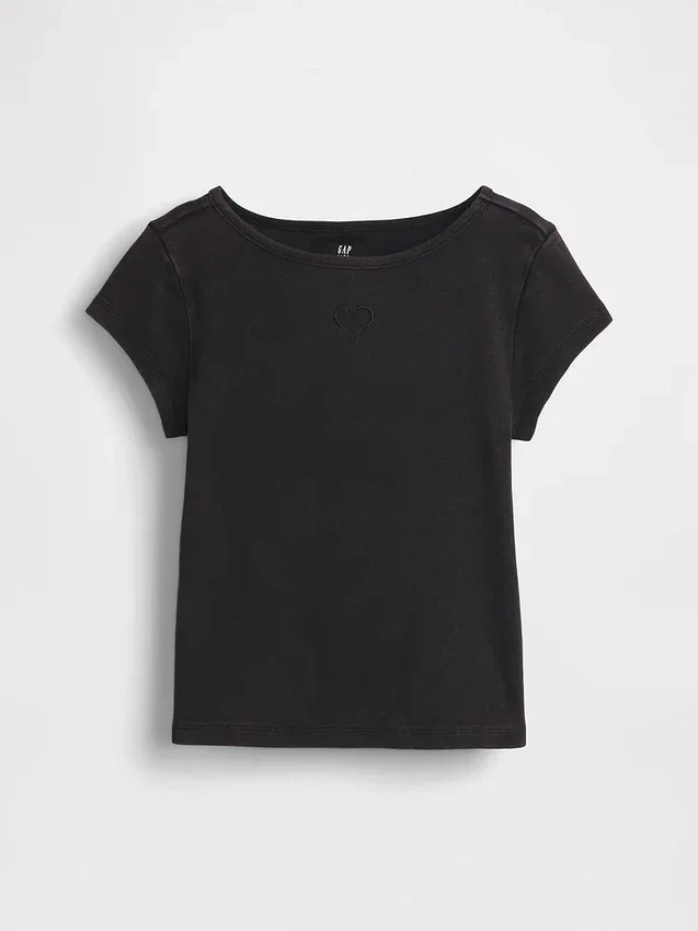 Παιδικό εφαρμοστό T-shirt με κοντά μανίκια