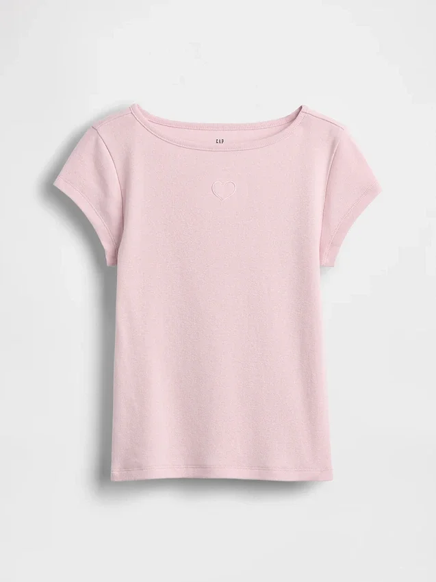 Παιδικό εφαρμοστό T-shirt με κοντά μανίκια