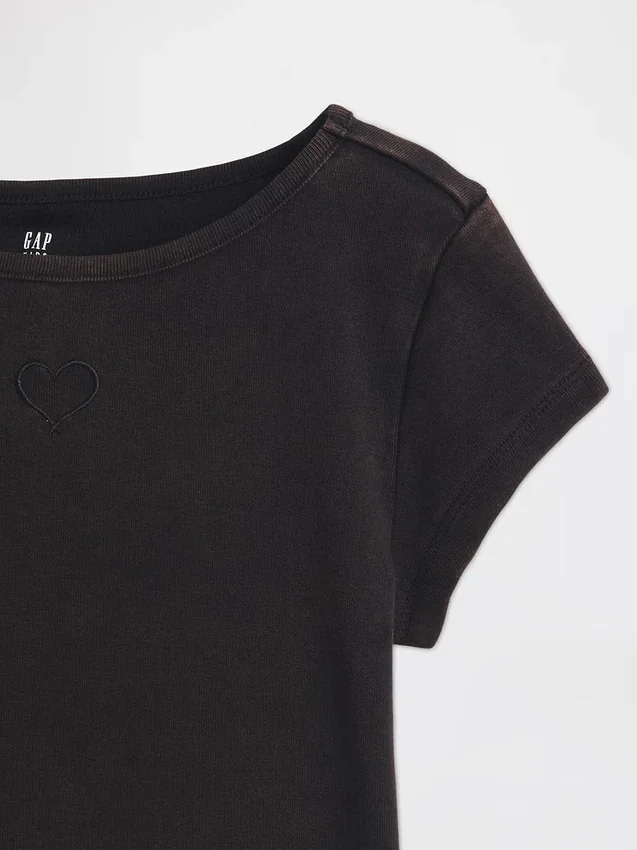 Παιδικό εφαρμοστό T-shirt με κοντά μανίκια