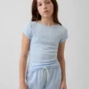 Παιδικό εφαρμοστό T-shirt με πλέξη Pointelle