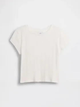 Παιδικό εφαρμοστό T-shirt με ποικιλόχρωμη ραβδωτή πλέξη