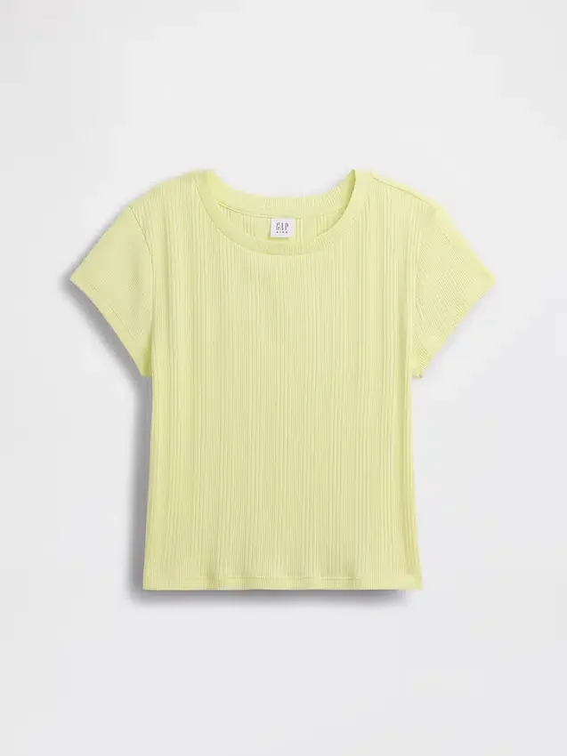 Παιδικό εφαρμοστό T-shirt με ποικιλόχρωμη ραβδωτή πλέξη