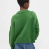 Παιδικό φαρδύ πουλόβερ με V-neck