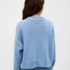 Παιδικό φαρδύ πουλόβερ με V-neck