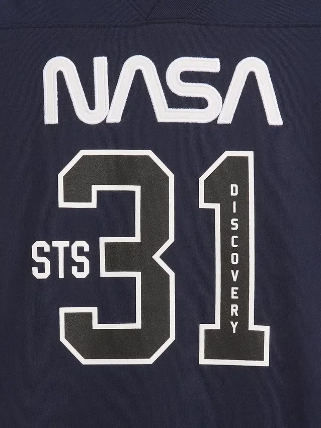 Παιδικό φαρδύ T-shirt από τζέρσεϊ με θέμα τη NASA