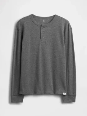 Παιδικό φαρδύ T-shirt Henley