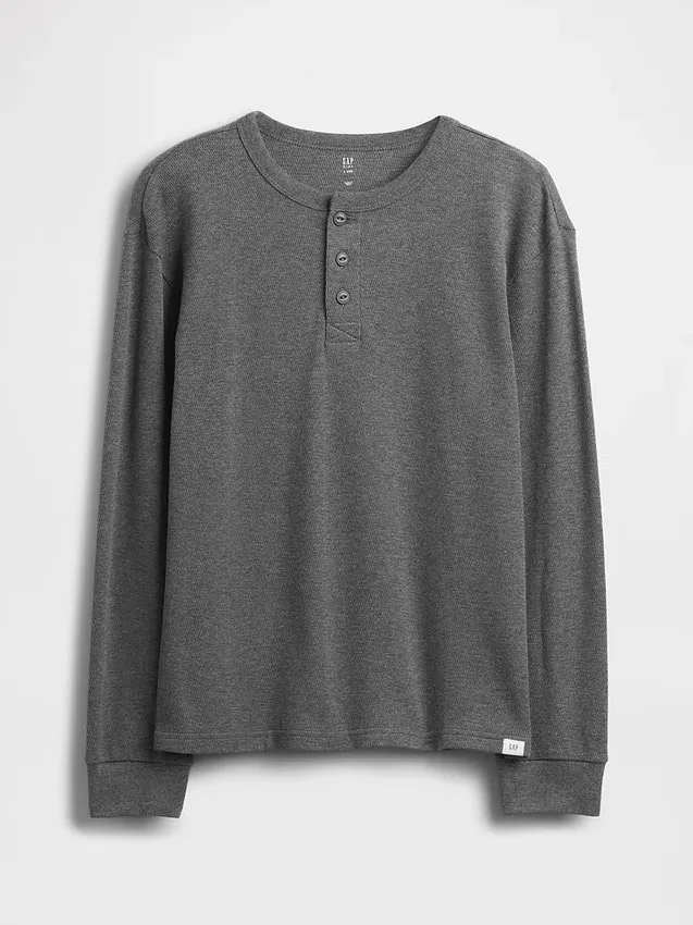 Παιδικό φαρδύ T-shirt Henley