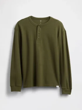 Παιδικό φαρδύ T-shirt Henley