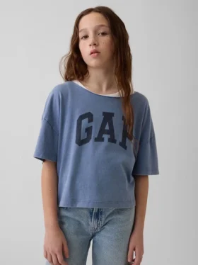 Παιδικό φαρδύ T-shirt με φαρδύ λαιμό