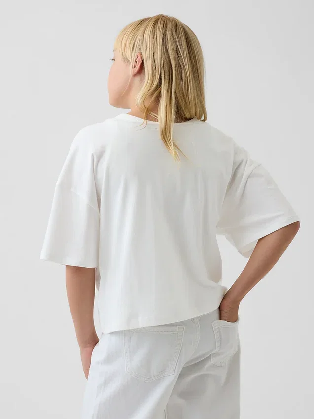 Παιδικό φαρδύ T-shirt με φαρδύ λαιμό