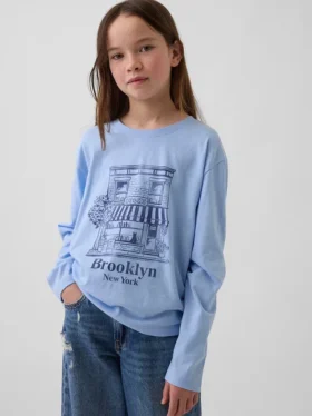 Παιδικό φαρδύ T-shirt με γραφικά