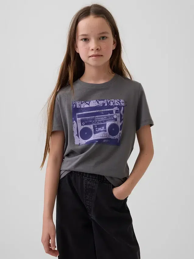 Παιδικό φαρδύ T-shirt με γραφικά