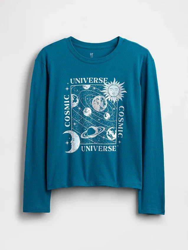 Παιδικό φαρδύ T-shirt με γραφικά