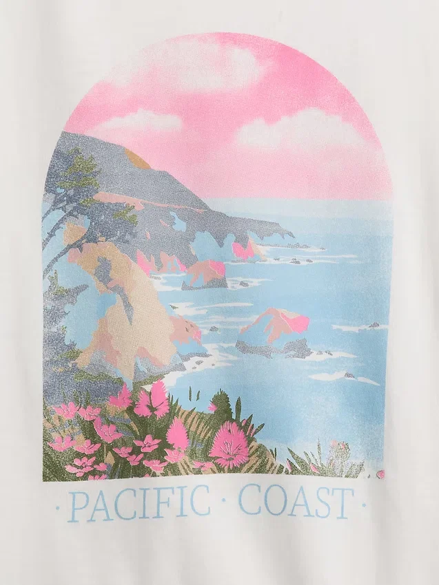 Παιδικό φαρδύ T-shirt με γραφικά