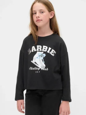Παιδικό φαρδύ T-shirt με γραφικά Barbie