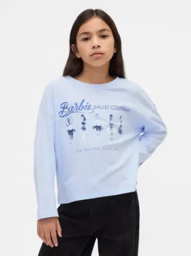 Παιδικό φαρδύ T-shirt με γραφικά Barbie