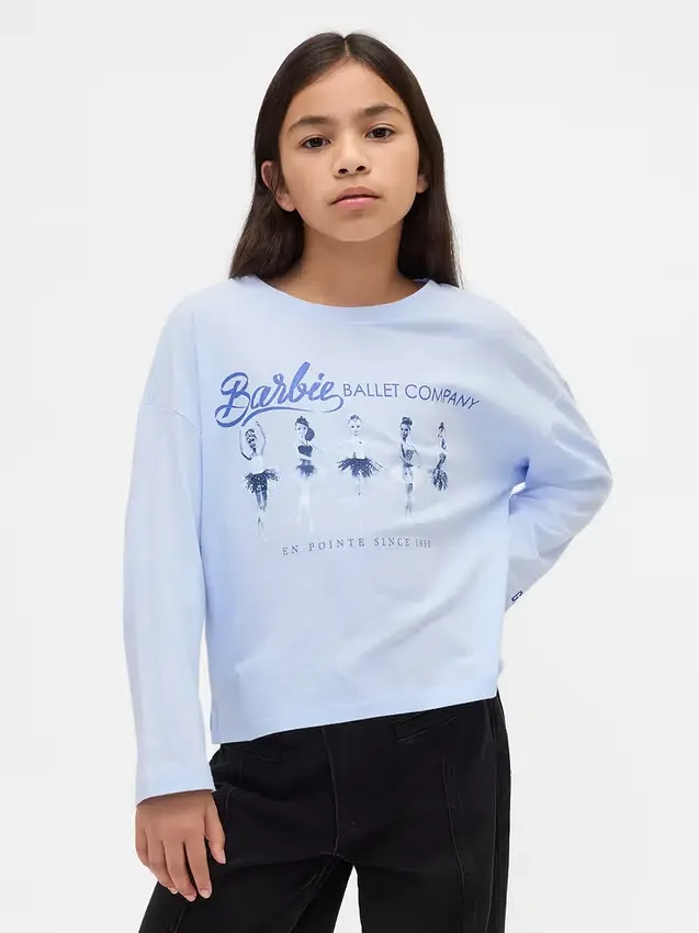 Παιδικό φαρδύ T-shirt με γραφικά Barbie